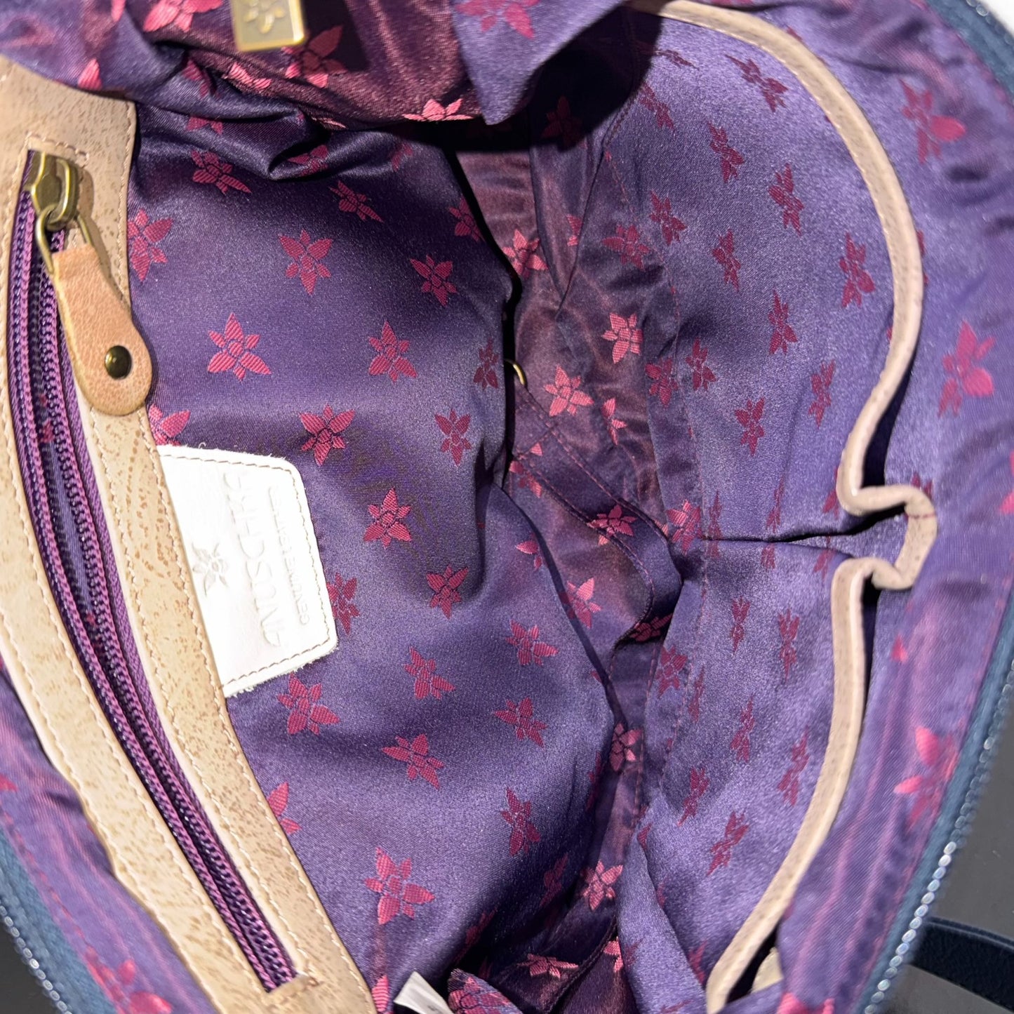 Anuscka Swan Floral Leather Crossbody Handbag With Artistic Design