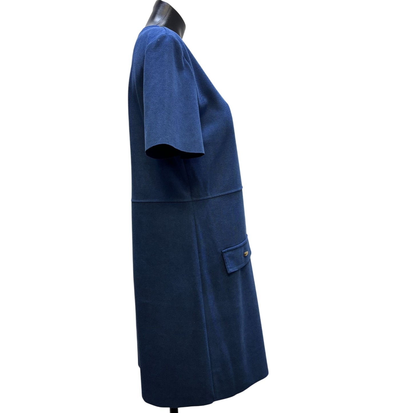 Zara Short Sleeve Shift Dress Blue Size M