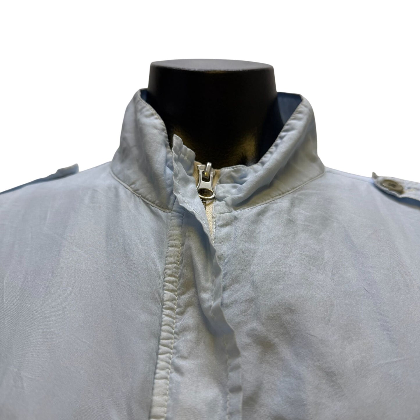 Pete & Greta Silk Belted Jacket Blue M