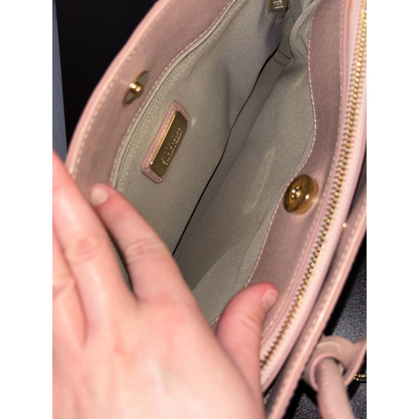 Furla Blush Pink Leather Handbag With Adjustable Crossbody Strap
