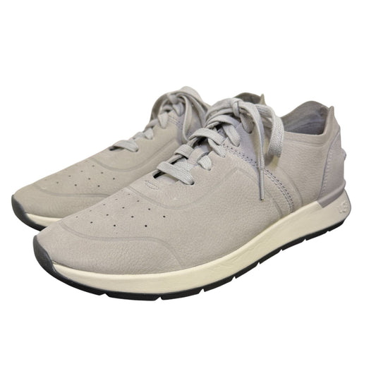 Ugg Lace Up Casual Shoes Grey Leather Size 8.5