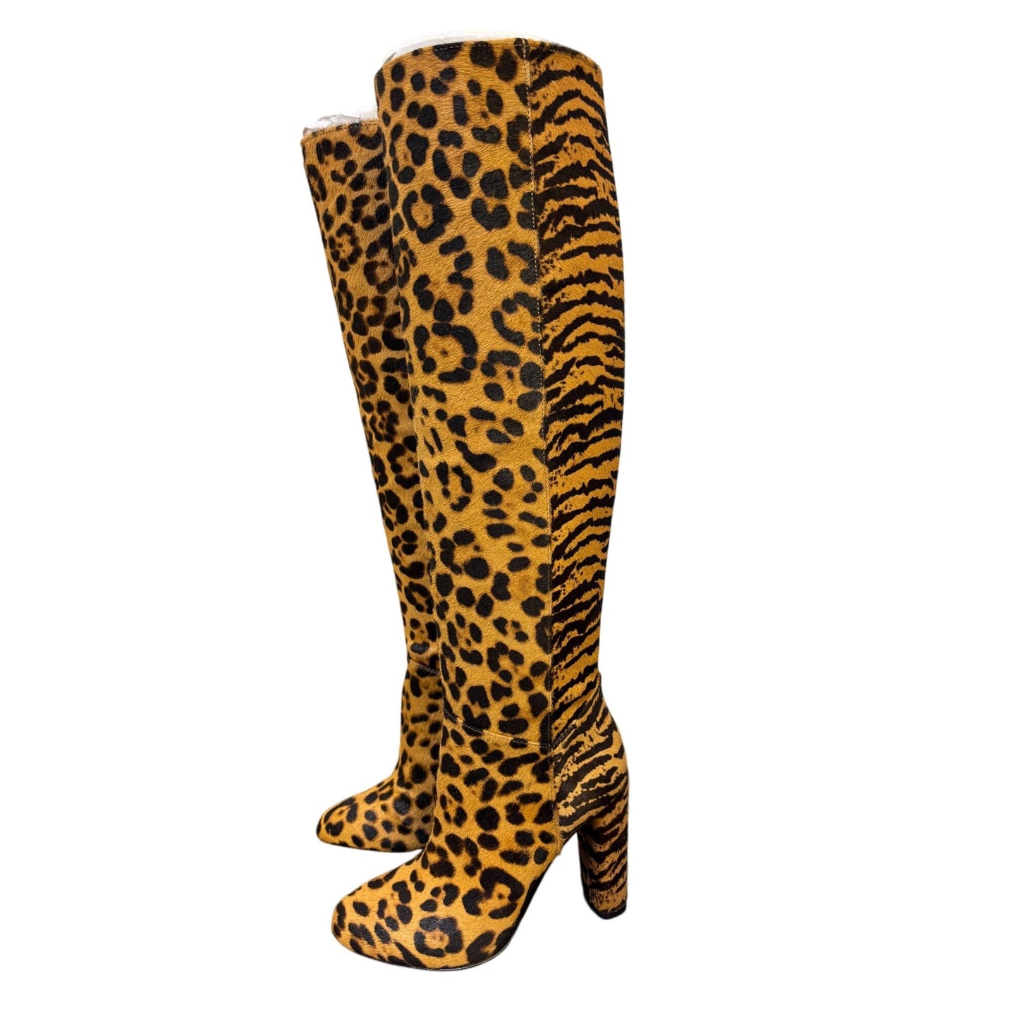 Antonio Melani Animal Print Knee-High Boots Size 5 New With Box