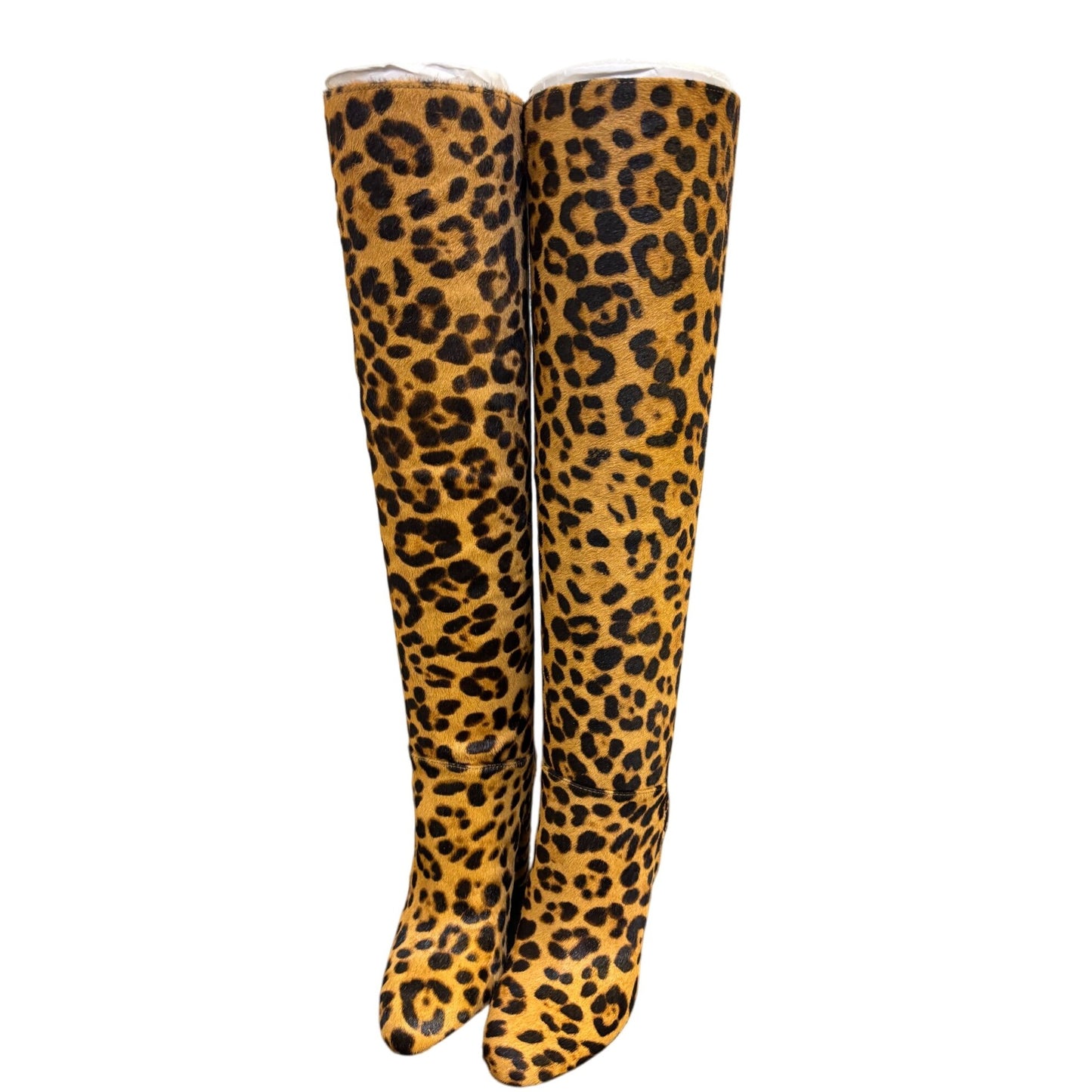 Antonio Melani Animal Print Knee-High Boots Size 5 New With Box