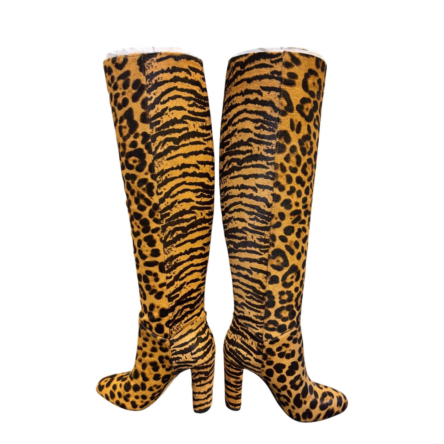 Antonio Melani Animal Print Knee-High Boots Size 5 New With Box