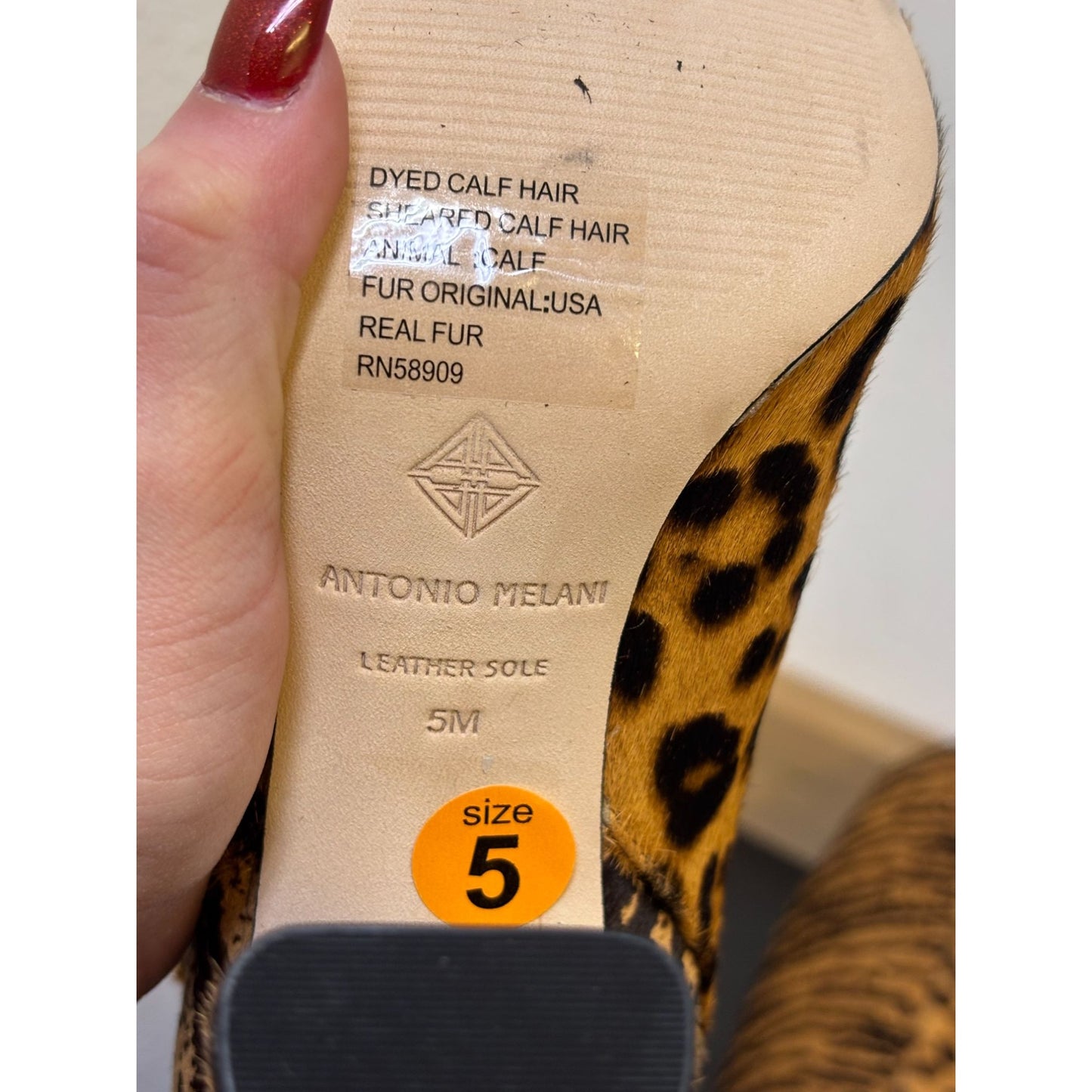 Antonio Melani Animal Print Knee-High Boots Size 5 New With Box