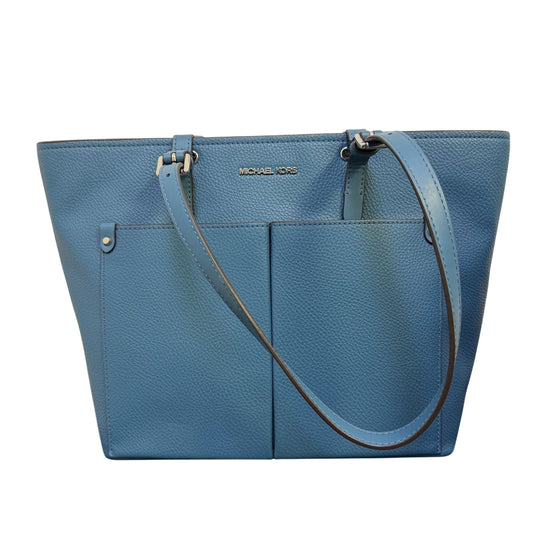 Michael Kors Teal Pebbled Leather Medium Tote Bag