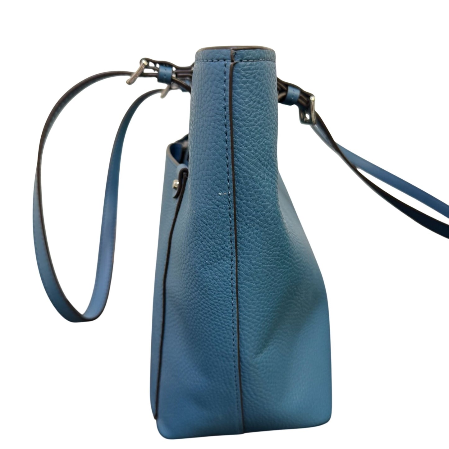 Michael Kors Teal Pebbled Leather Medium Tote Bag