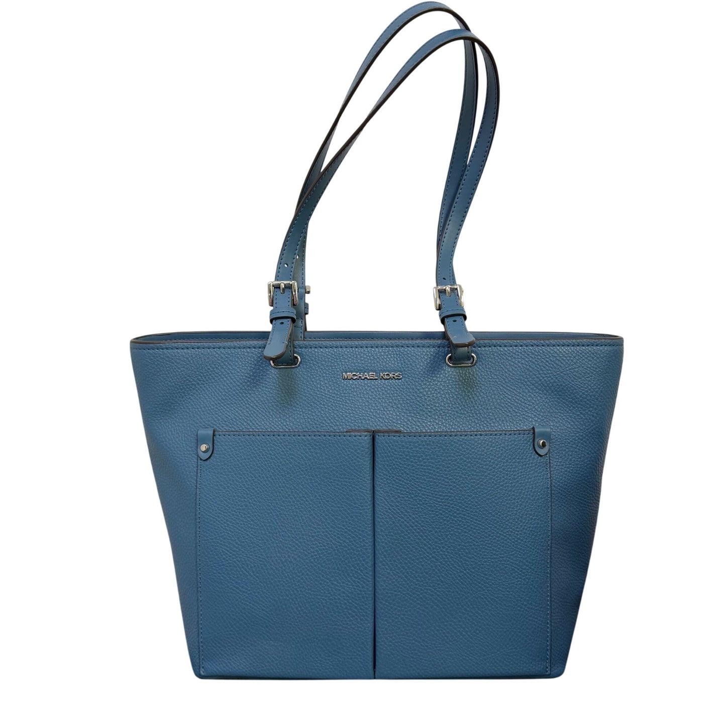 Michael Kors Teal Pebbled Leather Medium Tote Bag