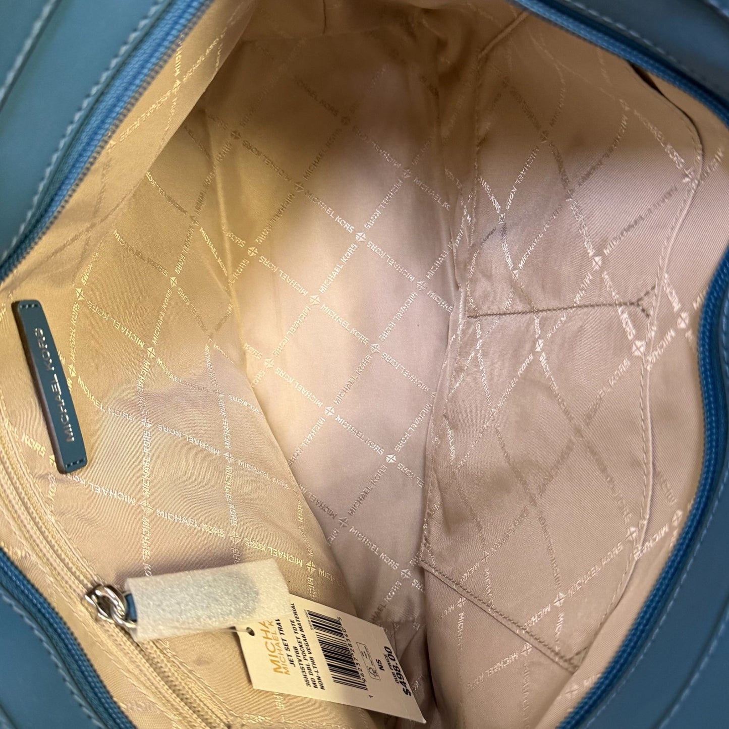 Michael Kors Teal Pebbled Leather Medium Tote Bag