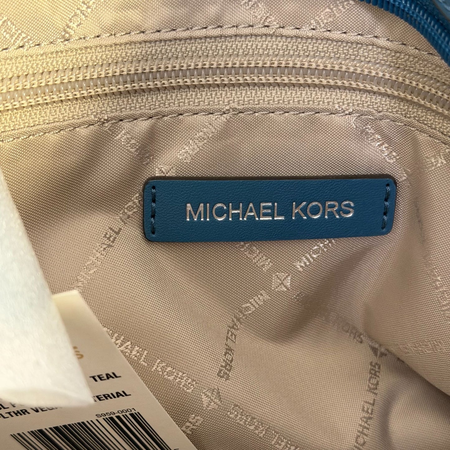 Michael Kors Teal Pebbled Leather Medium Tote Bag