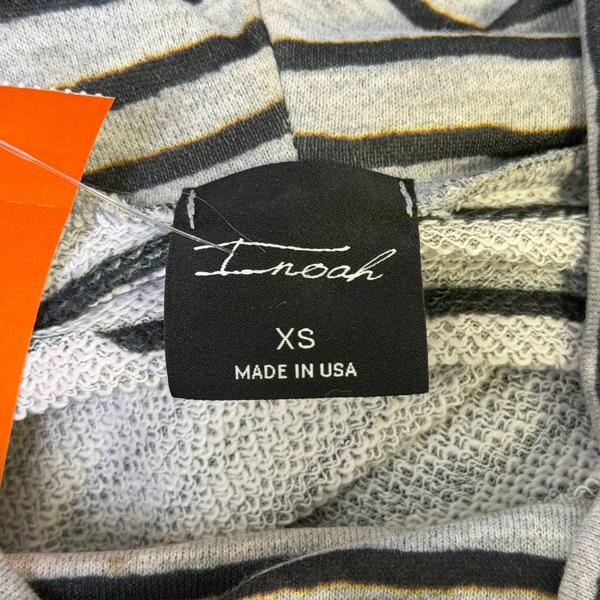 Inoah Gray & Black Striped Cat Print Cowl Neck Tunic Dress XS