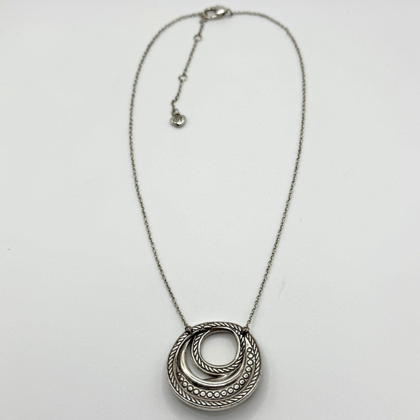 Brighton Neptunes Rings Short Silver Tone Crystal Necklace