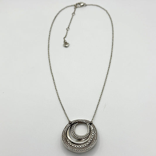 Brighton Neptunes Rings Short Silver Tone Crystal Necklace
