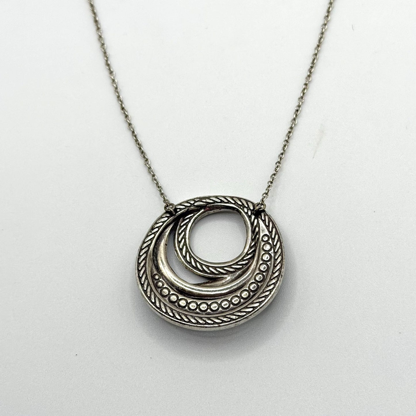 Brighton Neptunes Rings Short Silver Tone Crystal Necklace