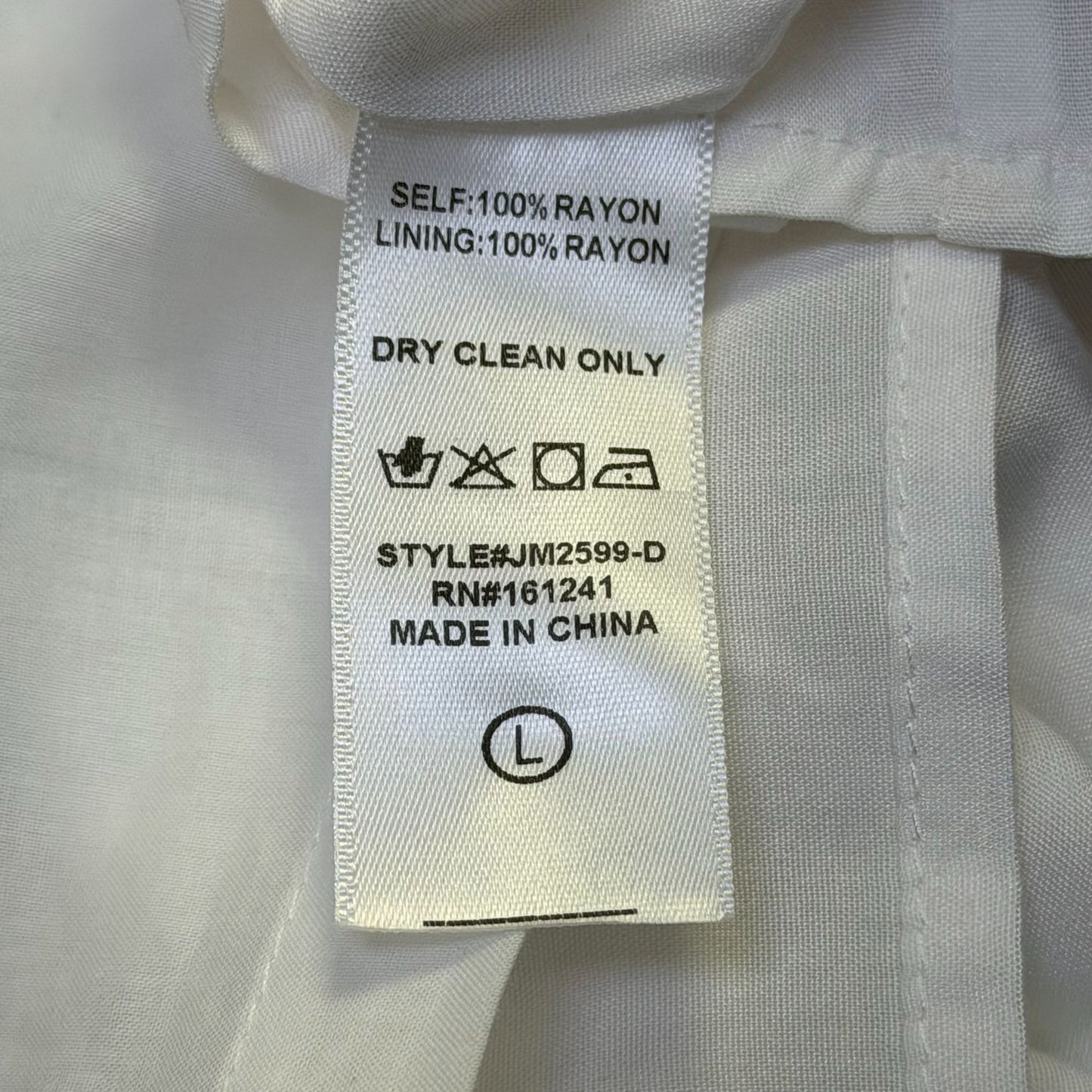 J. Marie White Blouse With Multicolor Floral Embroidery Ruffle Sleeves L