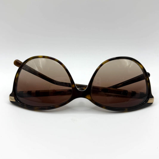 Burberry Tortoiseshell Gradient Lens Sunglasses With Case
