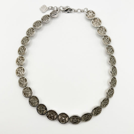 Kendra Scott Silver Tone Necklace With Geometric Design