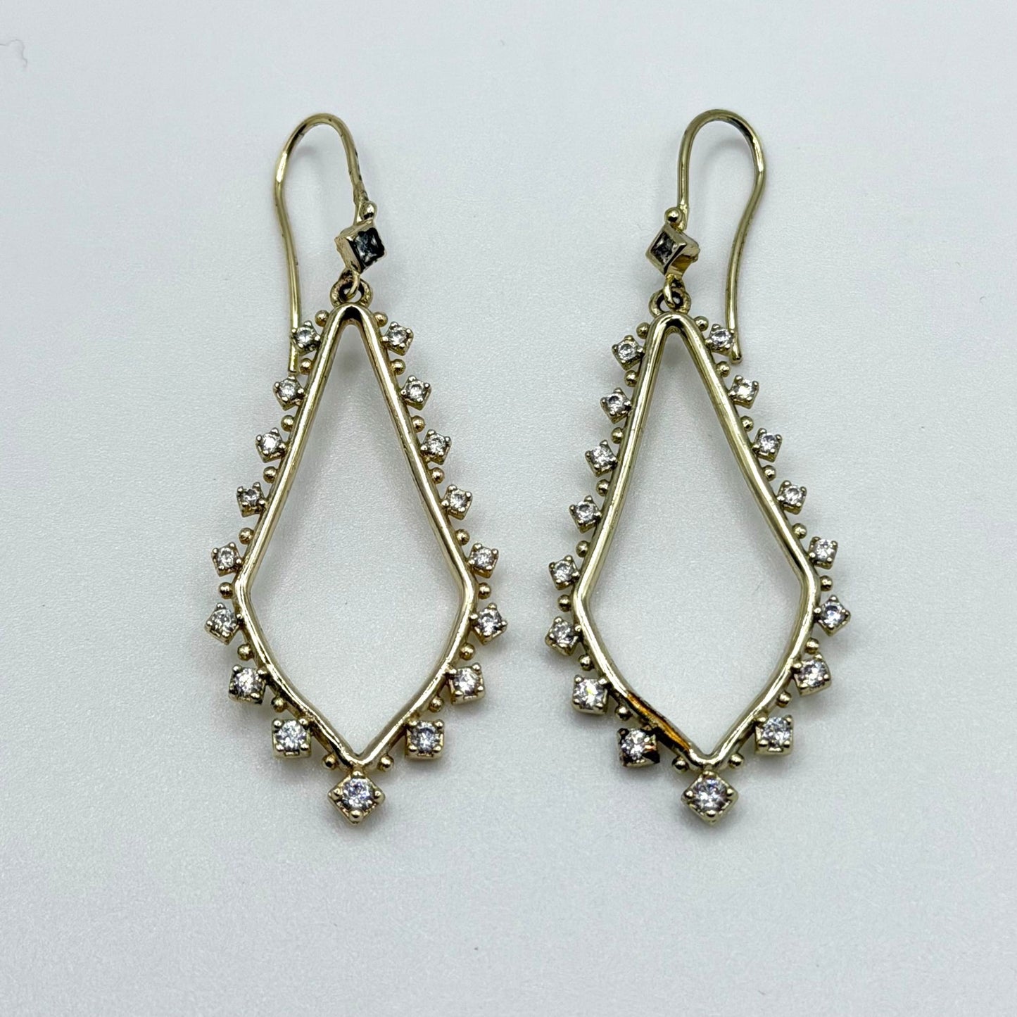 Kendra Scott Gold-Tone Drop Earrings With Crystal Accents