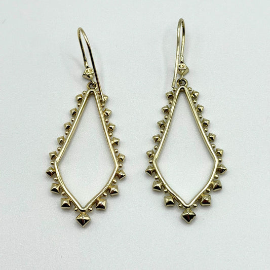 Kendra Scott Gold-Tone Drop Earrings With Crystal Accents