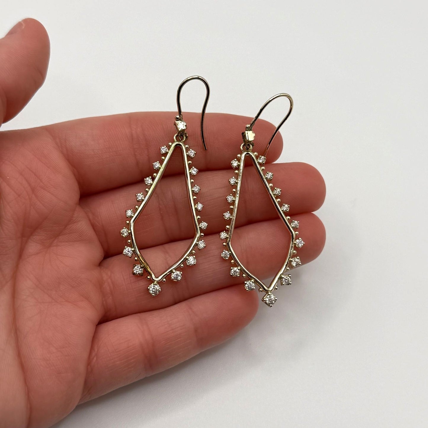 Kendra Scott Gold-Tone Drop Earrings With Crystal Accents