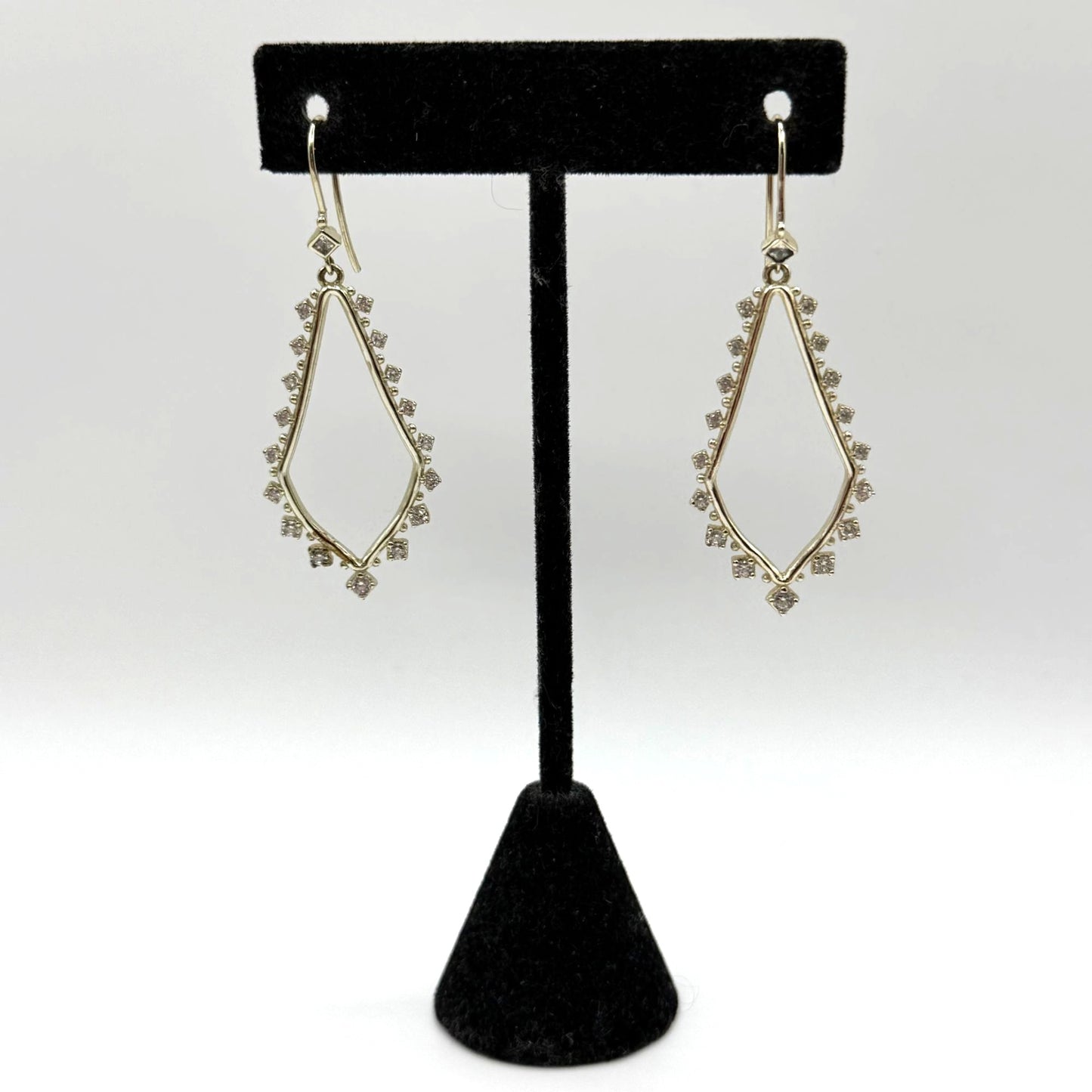 Kendra Scott Gold-Tone Drop Earrings With Crystal Accents
