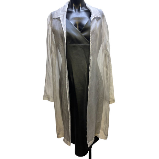 Lynn Lugo 2p Dark Gray Dress W/Cardi M