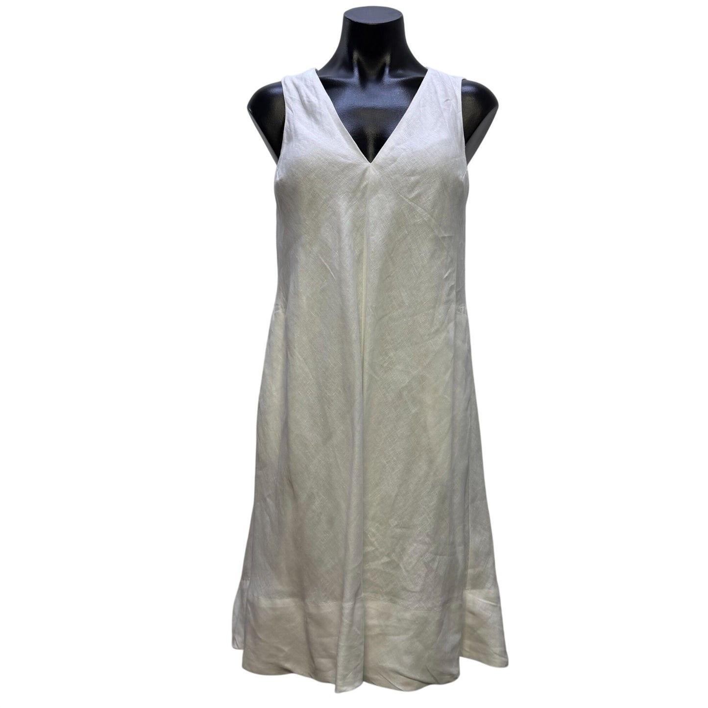 Banana Republic Linen Sleeveless White Shift Dress XS