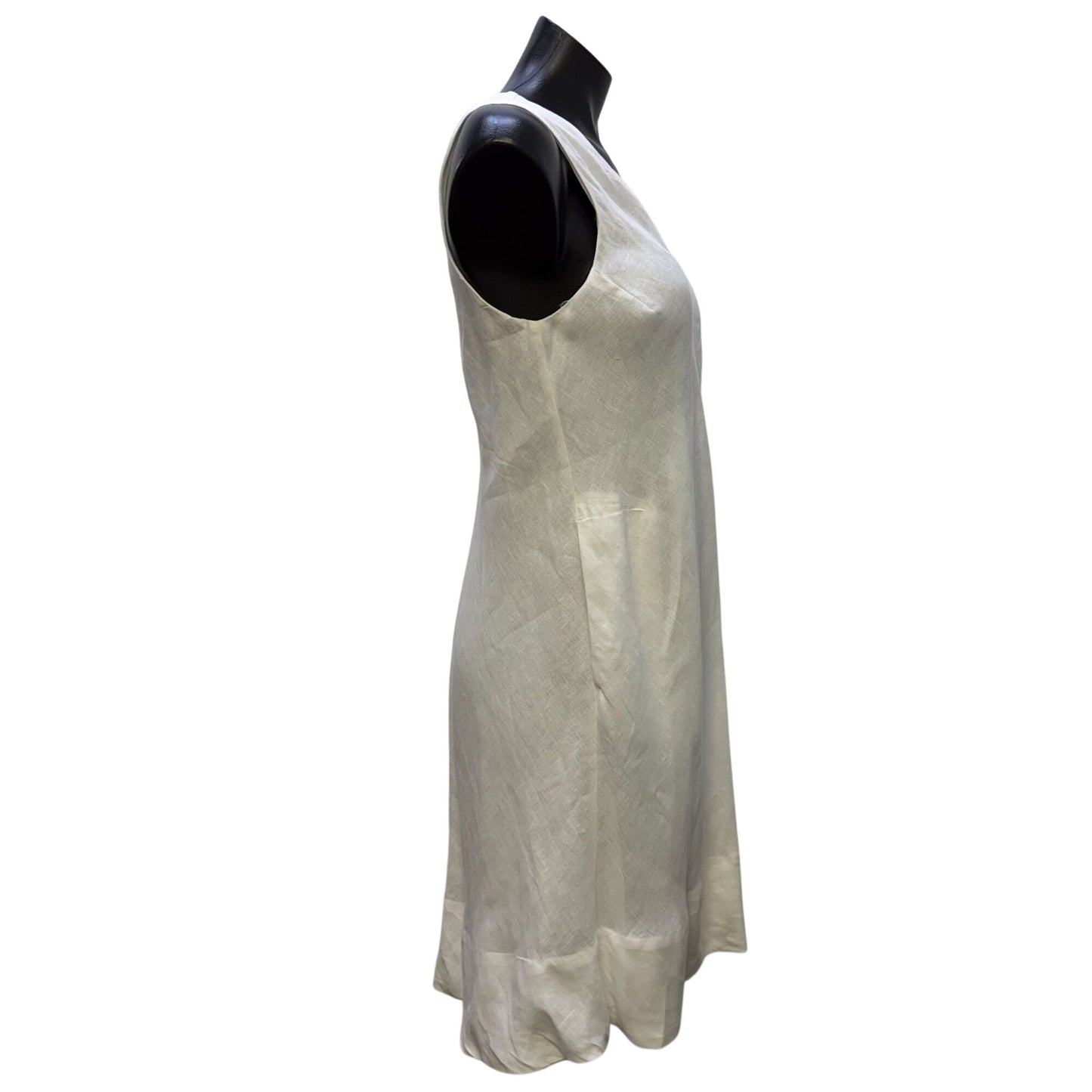 Banana Republic Linen Sleeveless White Shift Dress XS