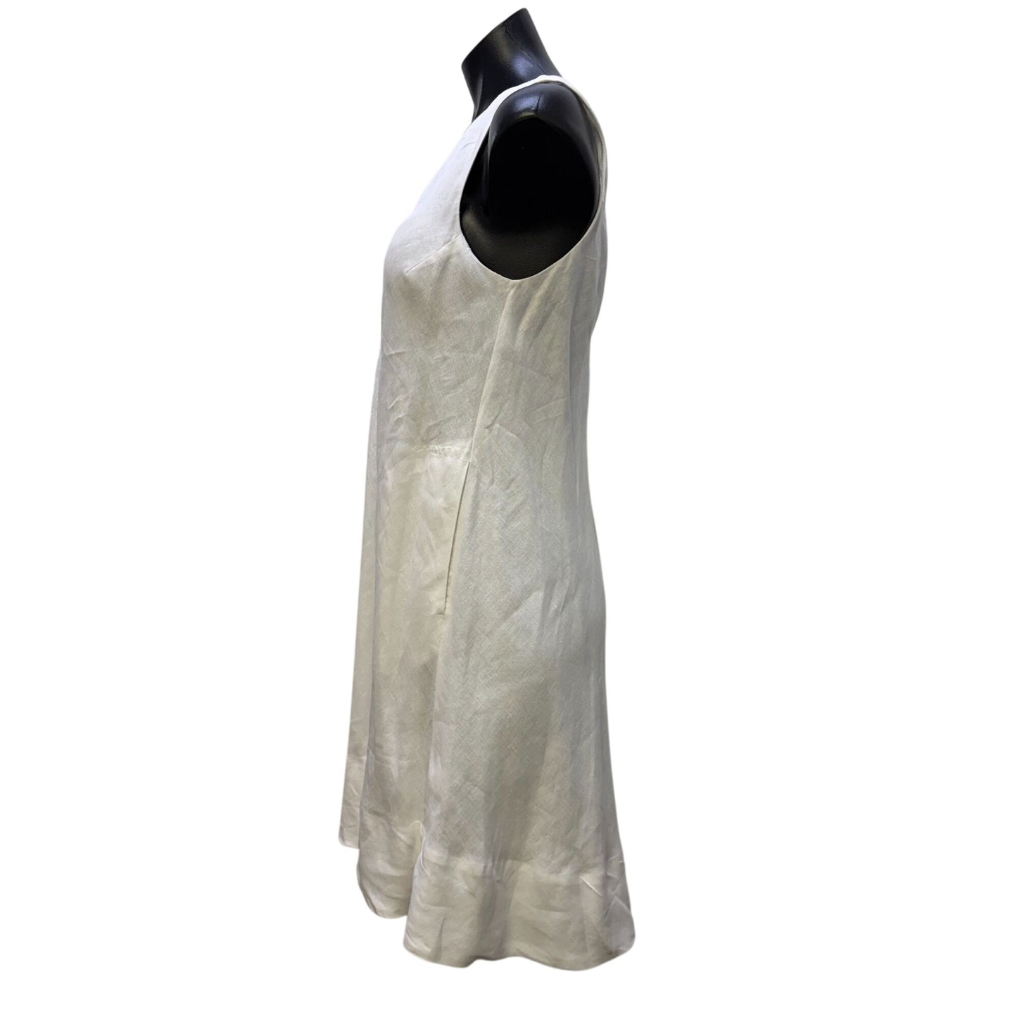 Banana Republic Linen Sleeveless White Shift Dress XS