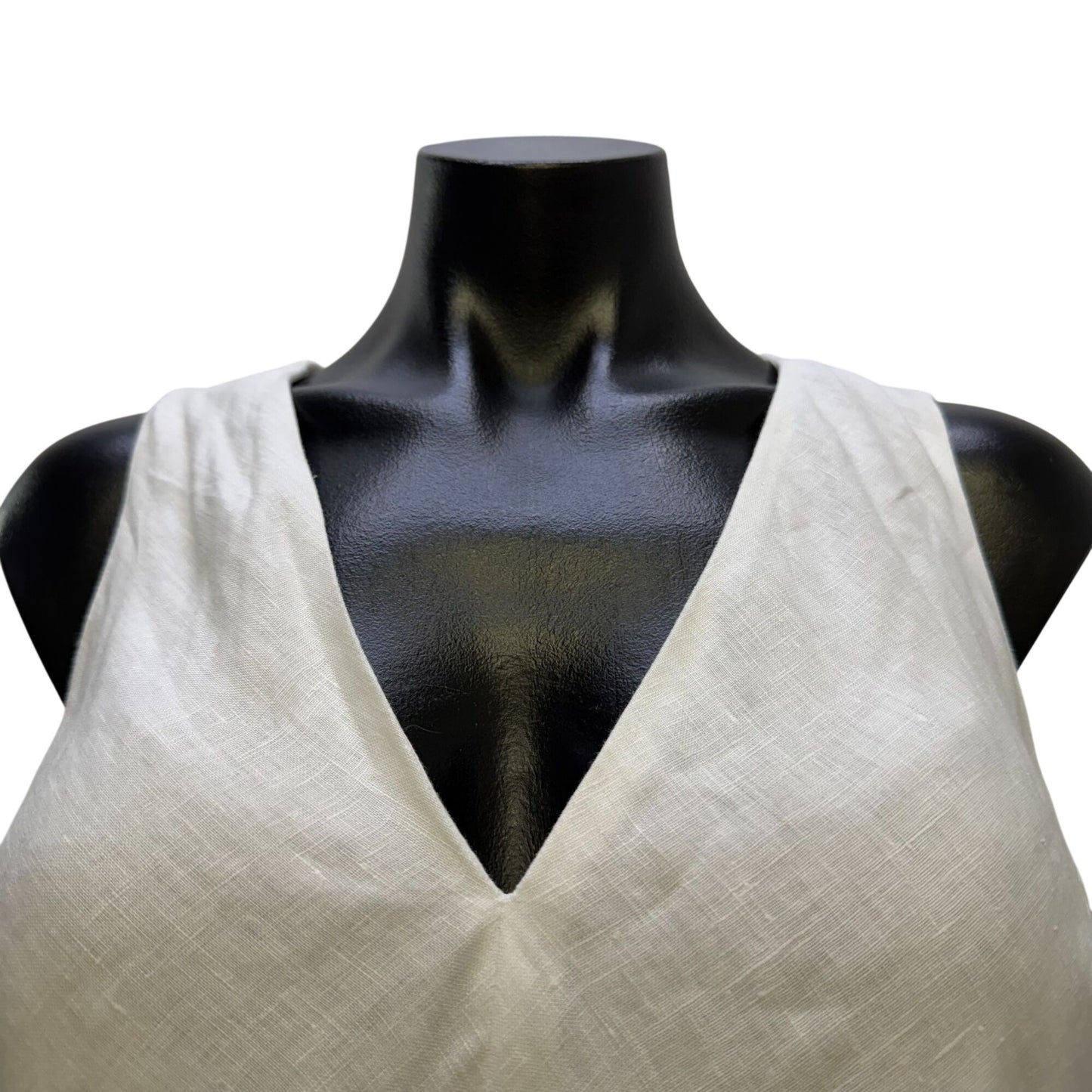 Banana Republic Linen Sleeveless White Shift Dress XS