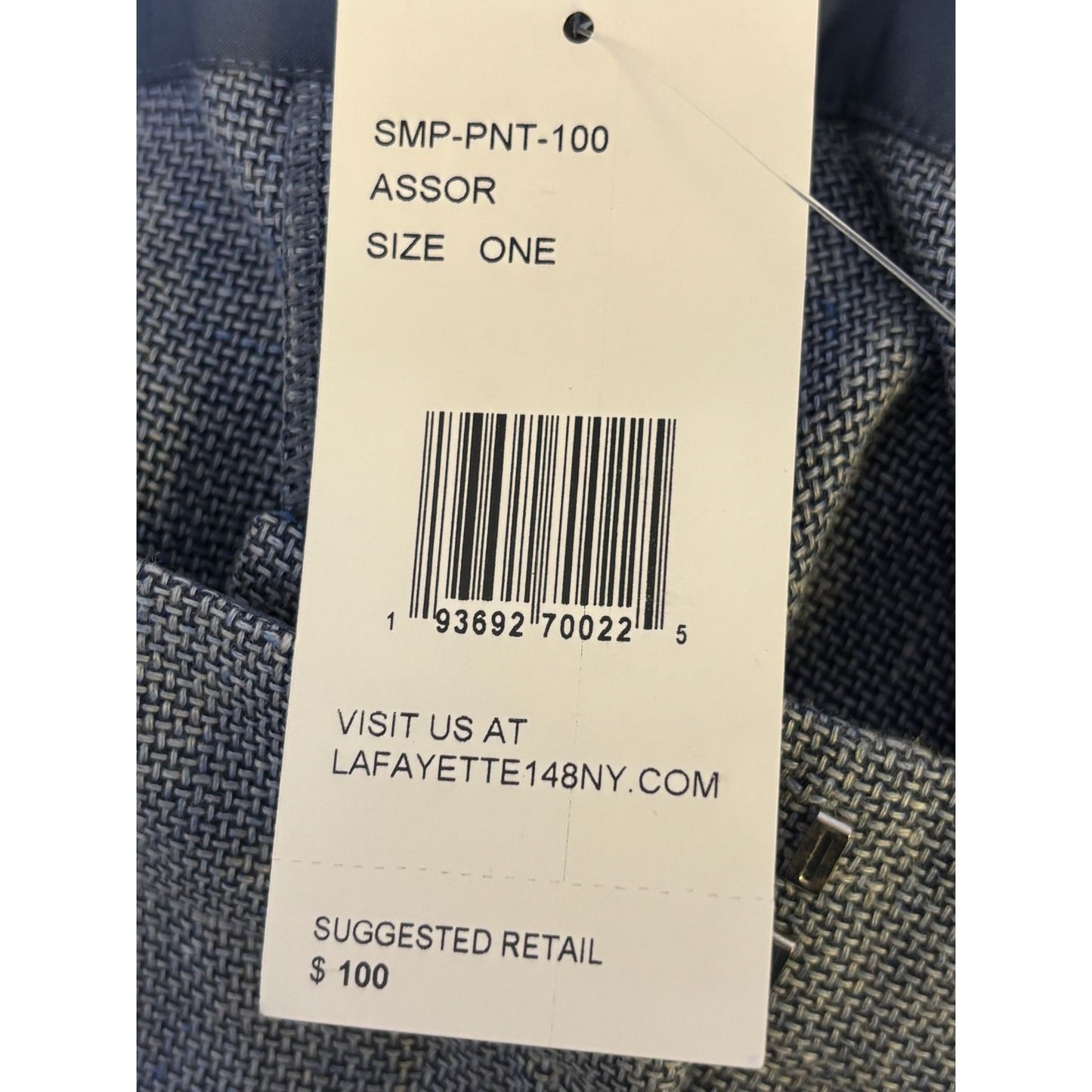 NWT Lafayette 148 New York Blue Wool-Linen Blend Pants 18W