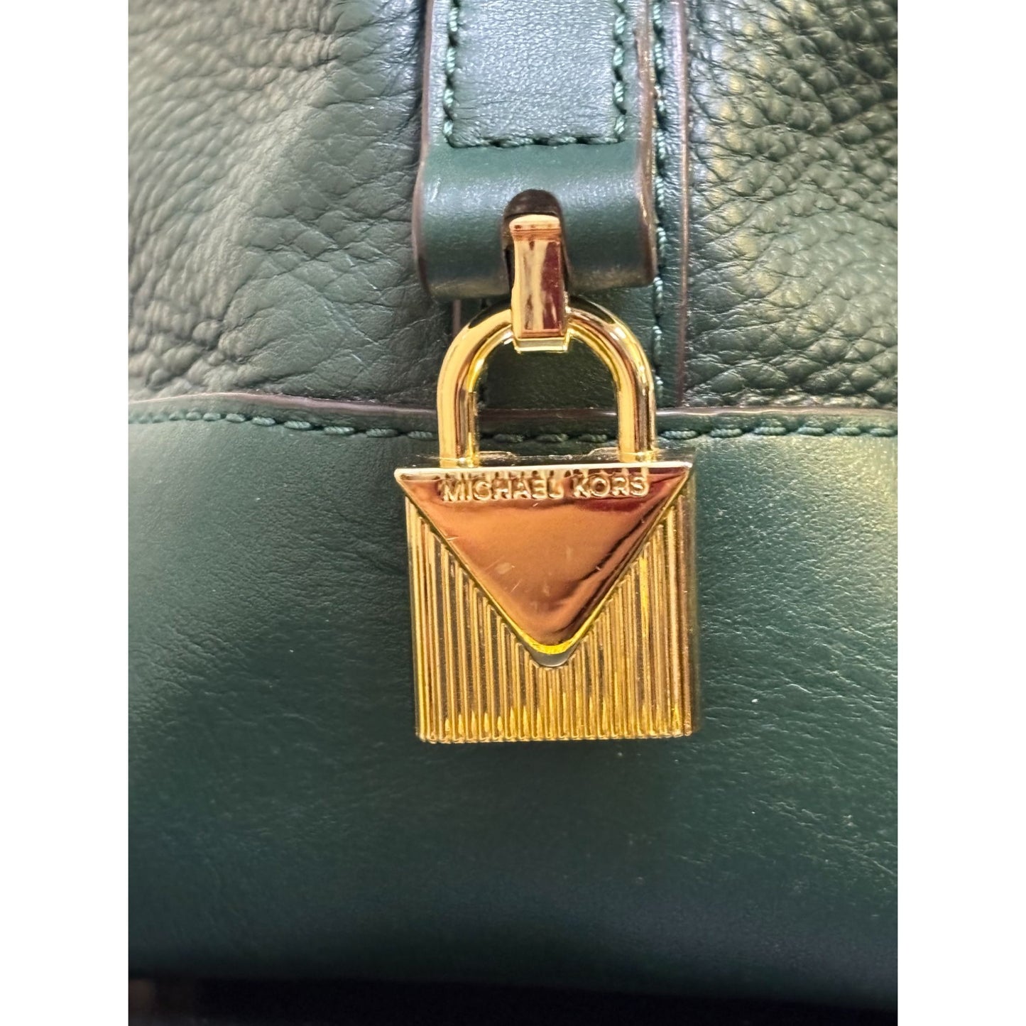 Michael Kors Green Leather Shoulder Bag