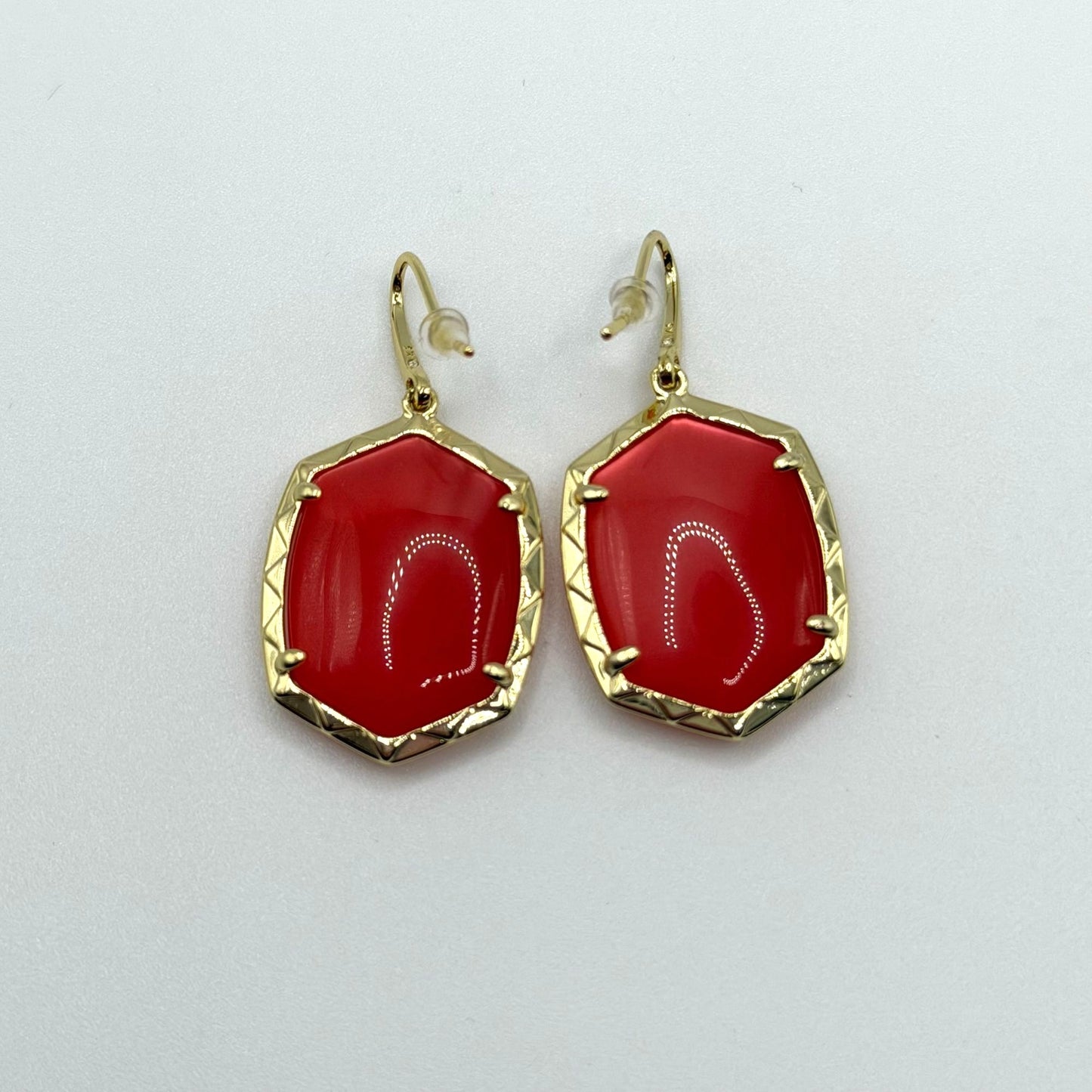 Kendra Scott Daphne Drop Earrings Peach Melon Gold-Tone