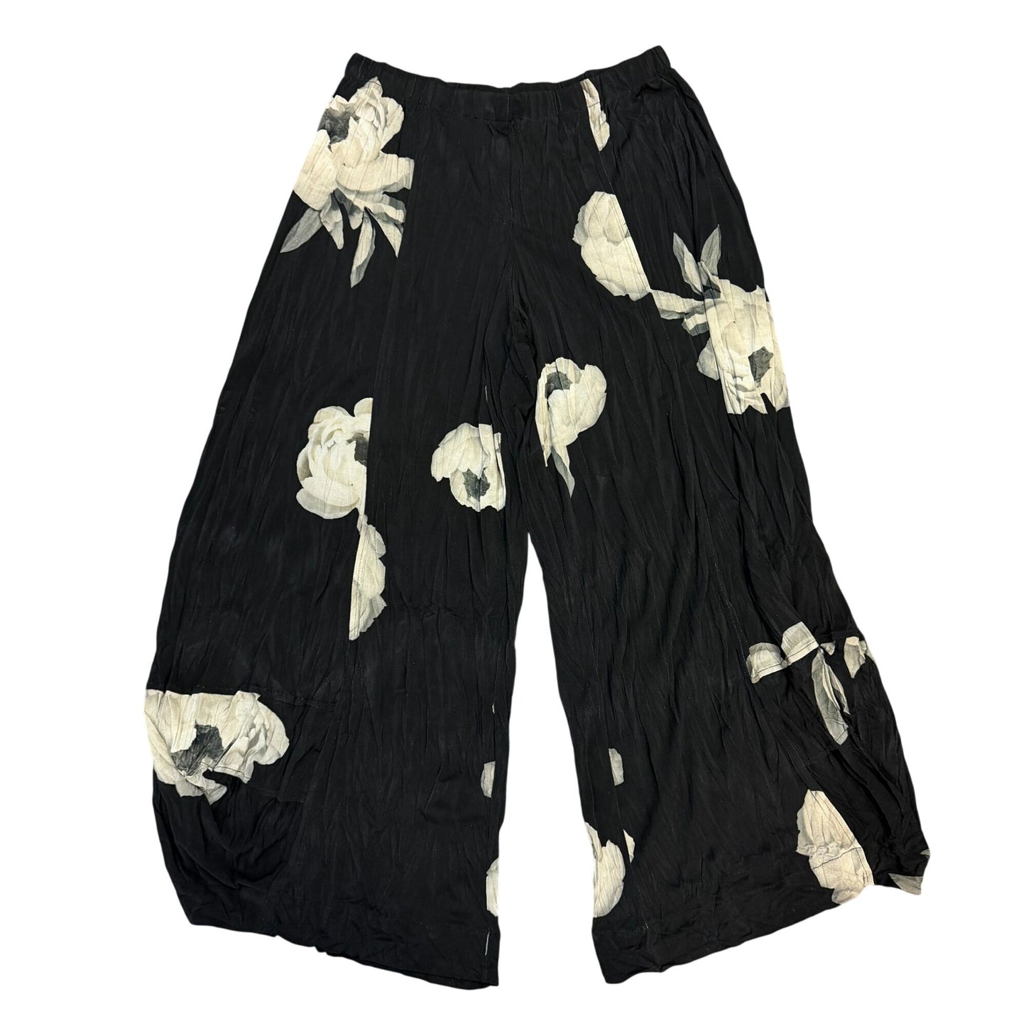 Alembika 2 Pc Tunic Blouse & Wide-Leg Pants Set Black & Gray 4/XL