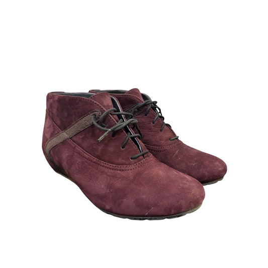 Wolky Eggplant Ankle Boots Size 9.5
