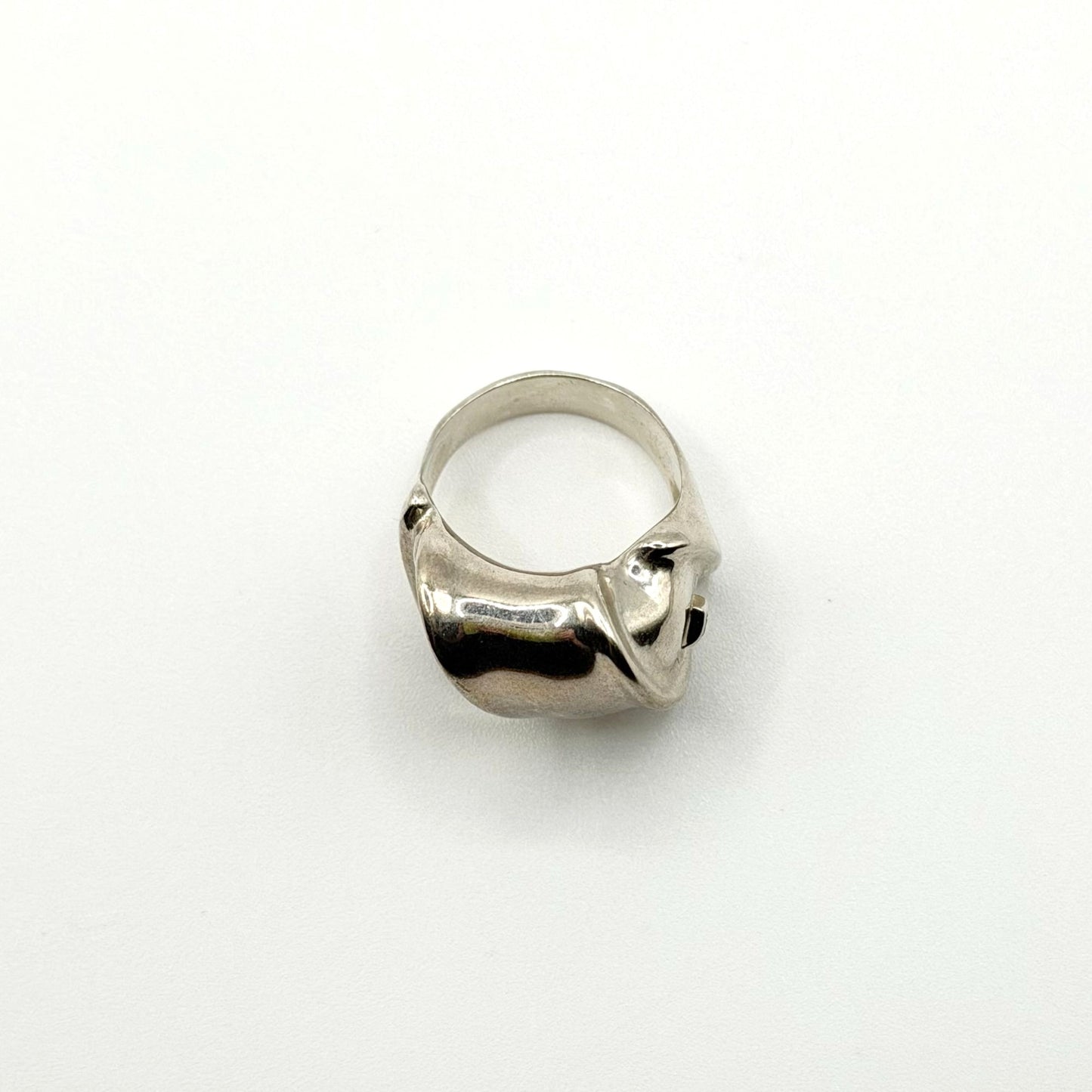Vintage Silpada Asymmetrical Bow Sterling Silver Ring Size 9.5