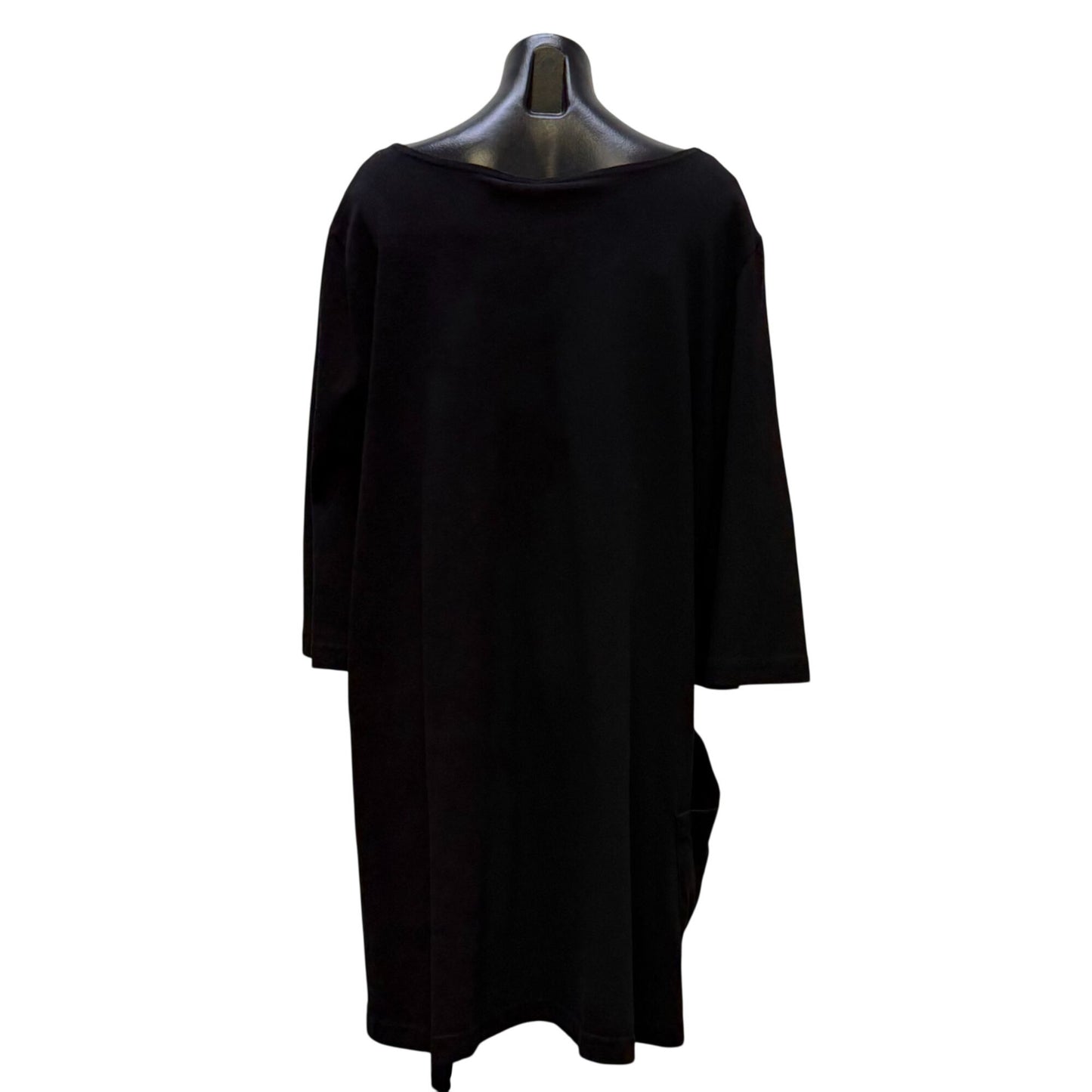 Bryan Walker Black Drawstring Front Tunic Blouse 2X