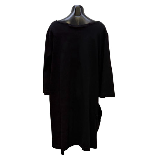 Bryan Walker Black Drawstring Front Tunic Blouse 2X