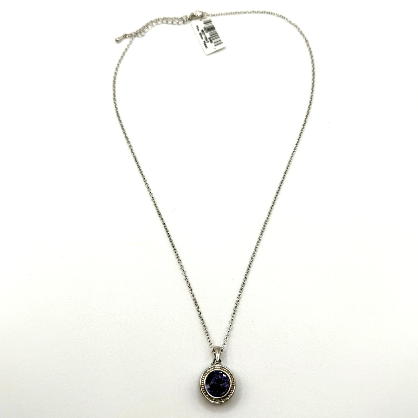 NWT Illuminaire Silver Plated Necklace With Interchangeable Swarovski Elements Pendant