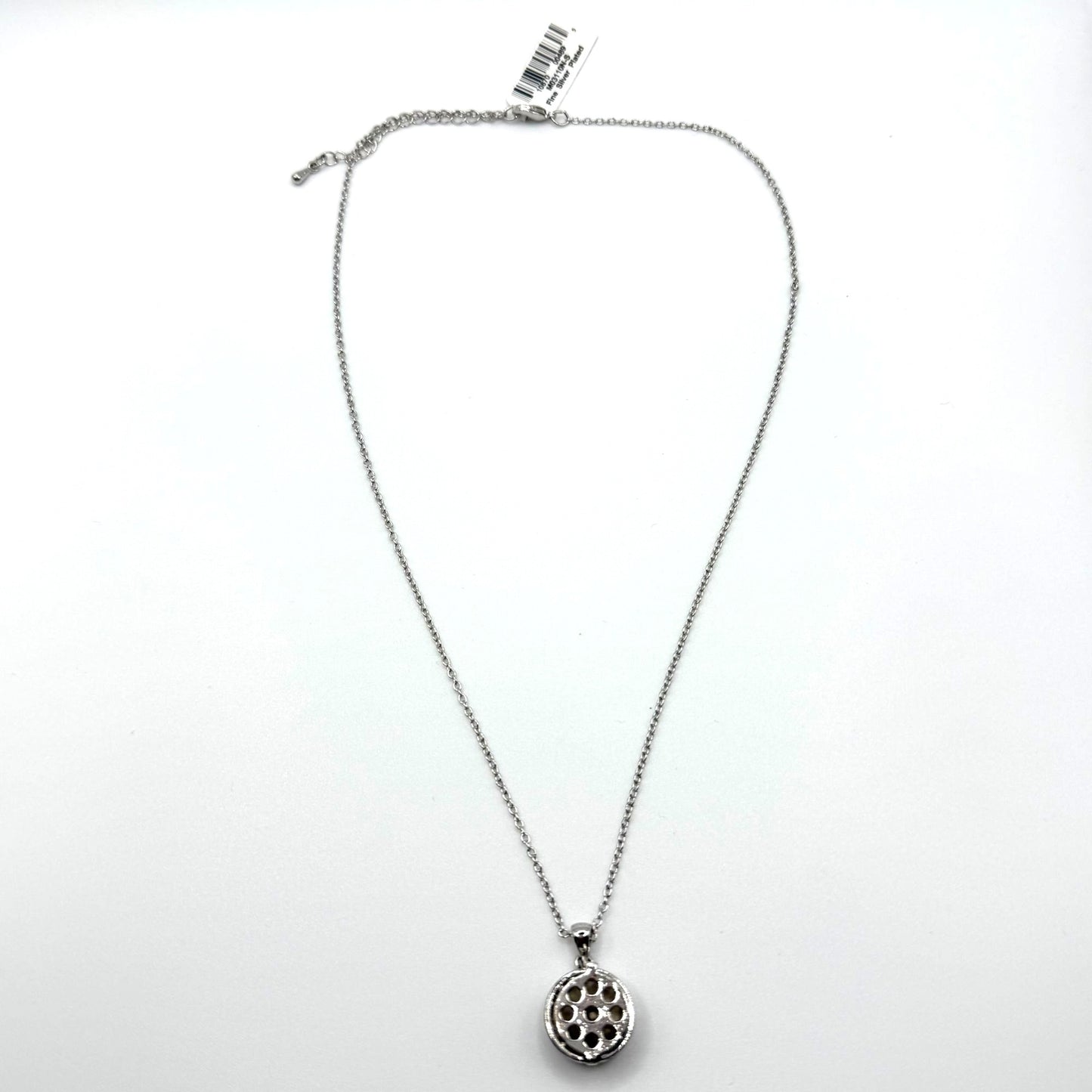 NWT Illuminaire Silver Plated Necklace With Interchangeable Swarovski Elements Pendant