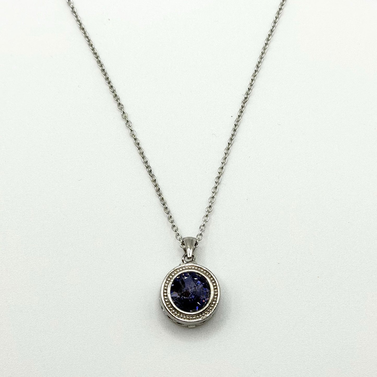 NWT Illuminaire Silver Plated Necklace With Interchangeable Swarovski Elements Pendant