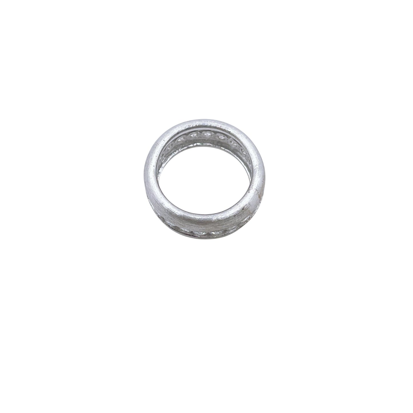 925 Sterling Silver Band Ring With Rhinestones 4