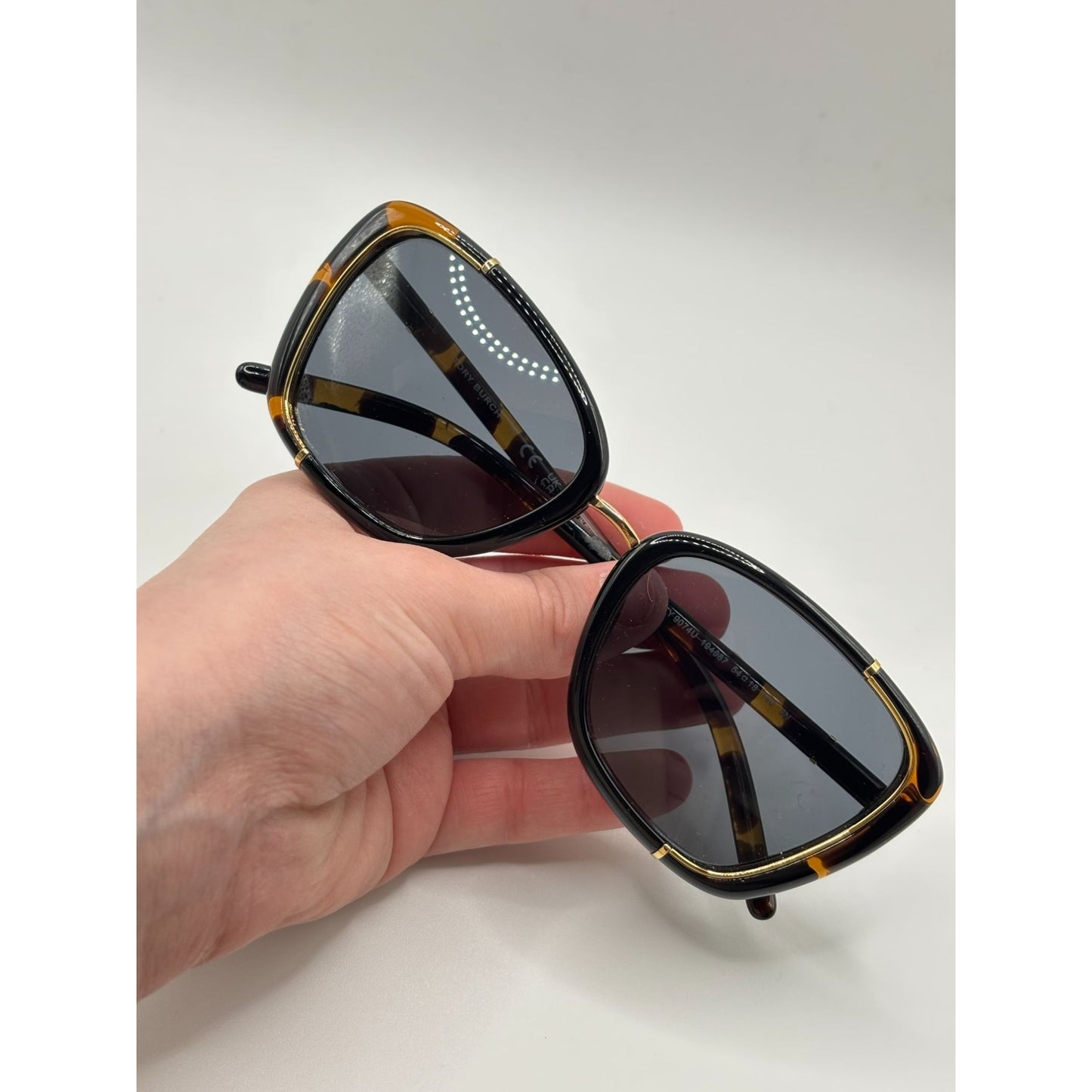 Tory Burch TY9074U Eleanor Cat-Eye Sunglasses Dark Tortoise/Black