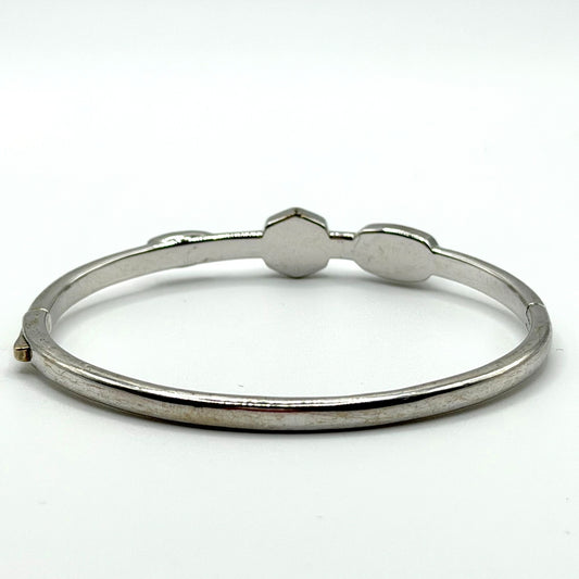 Kendra Scott Silver Multi Stone Hinged Bangle Bracelet