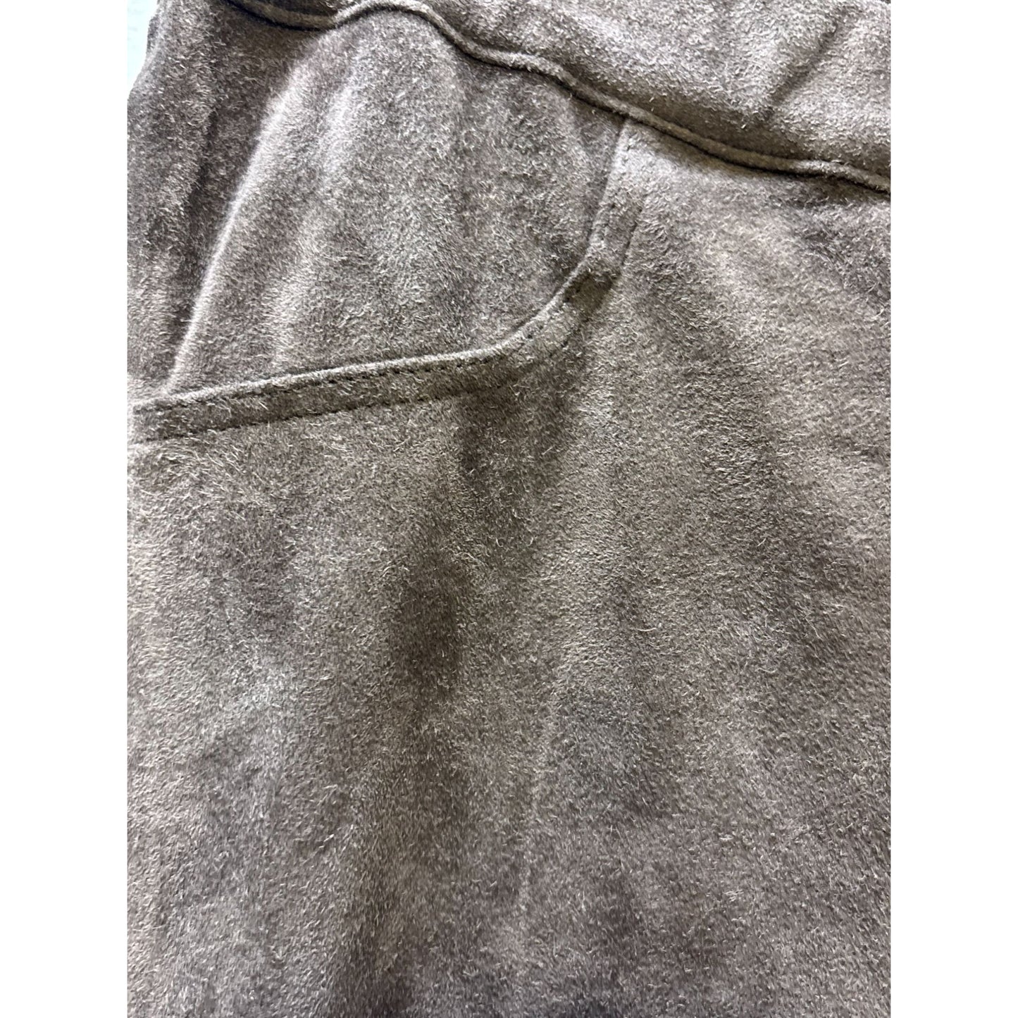 AS By DF Suede Slim-Fit Brown Pants M