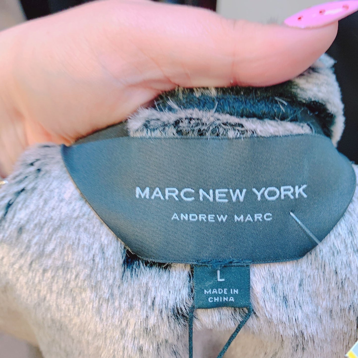 Marc NY Andrew Marc Faux Fur Vest Large