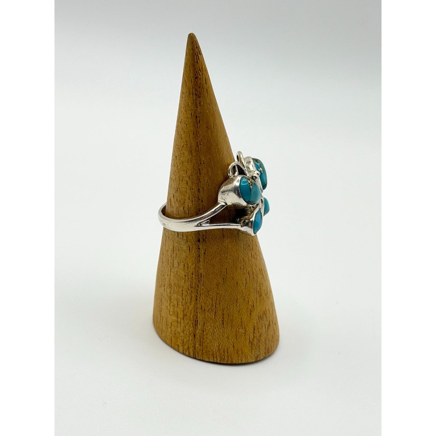 Butterfly Turquoise & Sterling Silver 925 Ring Size 8.5