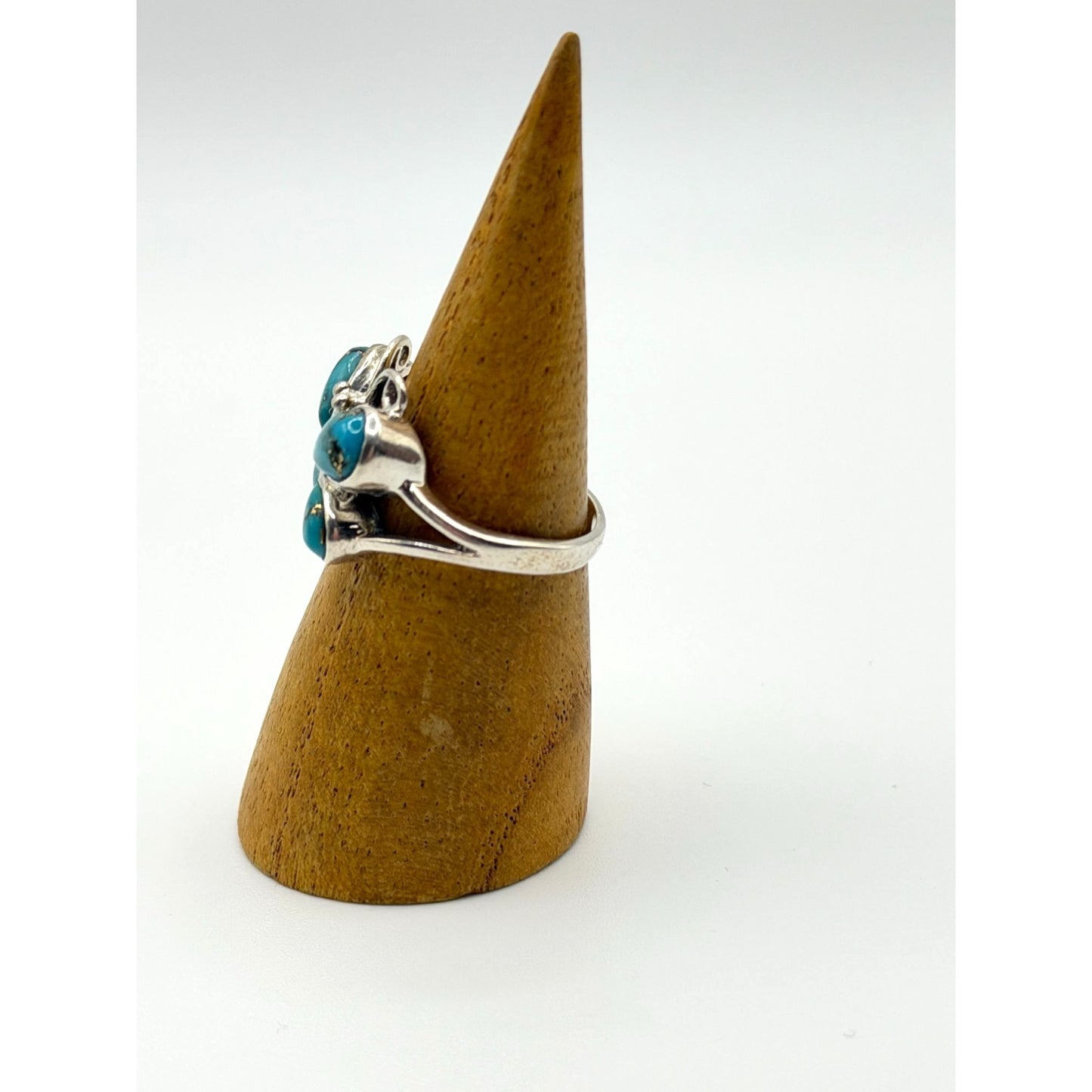 Butterfly Turquoise & Sterling Silver 925 Ring Size 8.5