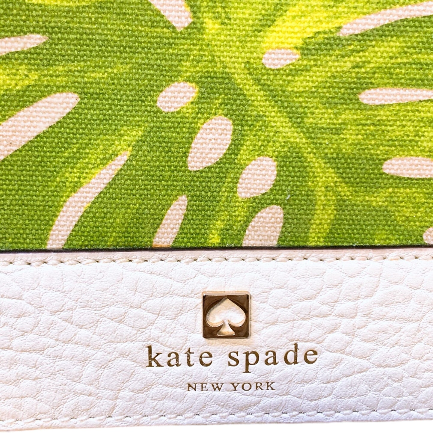 NWT Kate Spade New York Magnolia White & Green Leaf Print Crossbody Bag