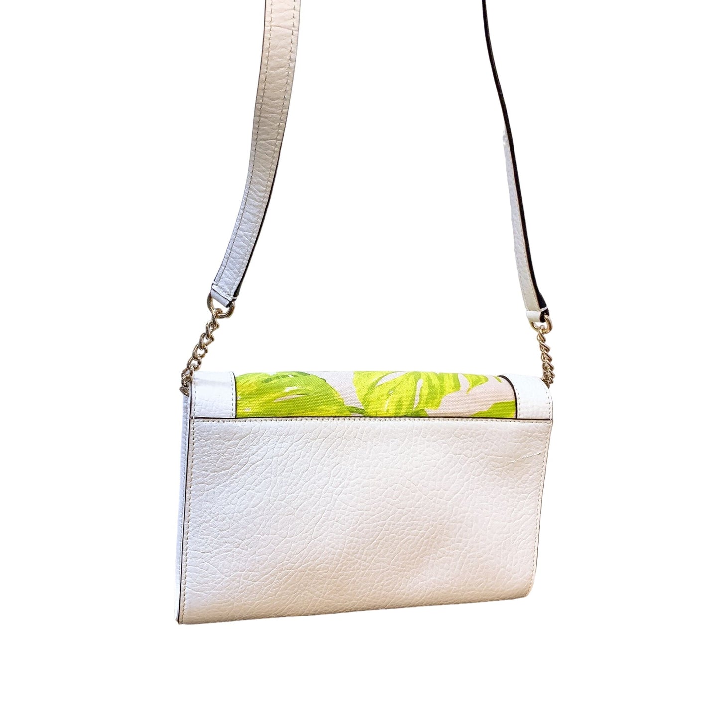 NWT Kate Spade New York Magnolia White & Green Leaf Print Crossbody Bag